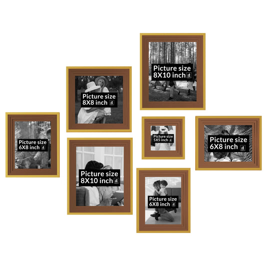 Adore Premium 3D Photo Frame for Home Decoration & Living Room & Office Décor Set of 7 , ( 8x10, 8x6, 8x8, 5x5 Inches)