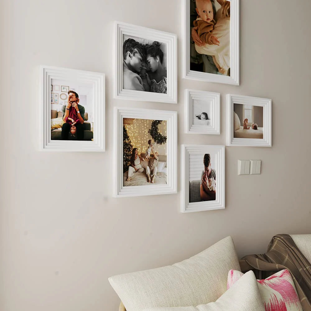 Adore Premium 3D Photo Frame for Home Decoration & Living Room & Office Décor Set of 7 , ( 8x10, 8x6, 8x8, 5x5 Inches)