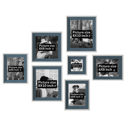 Adore Premium 3D Photo Frame for Home Decoration & Living Room & Office Décor Set of 7 , ( 8x10, 8x6, 8x8, 5x5 Inches)