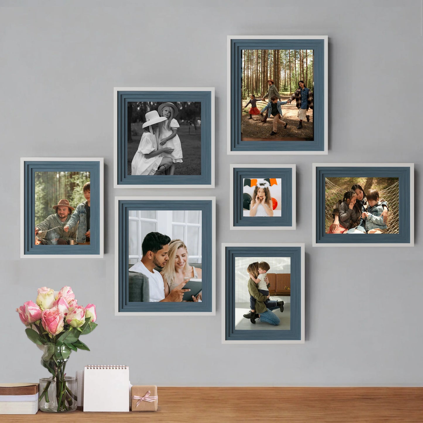 Adore Premium 3D Photo Frame for Home Decoration & Living Room & Office Décor Set of 7 , ( 8x10, 8x6, 8x8, 5x5 Inches)