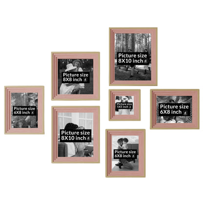 Adore Premium 3D Photo Frame for Home Decoration & Living Room & Office Décor Set of 7 , ( 8x10, 8x6, 8x8, 5x5 Inches)