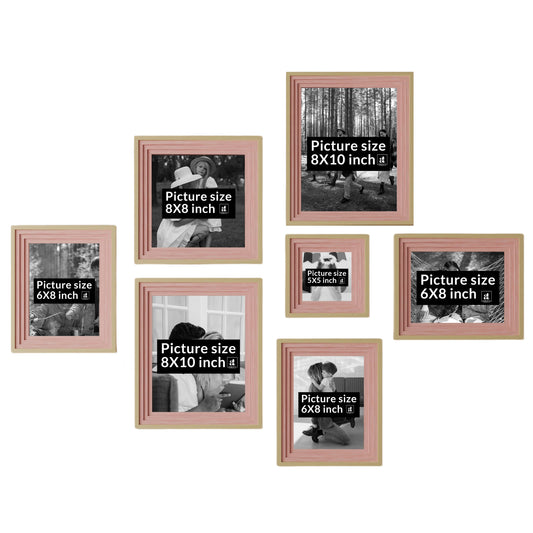 Adore Premium 3D Photo Frame for Home Decoration & Living Room & Office Décor Set of 7 , ( 8x10, 8x6, 8x8, 5x5 Inches)
